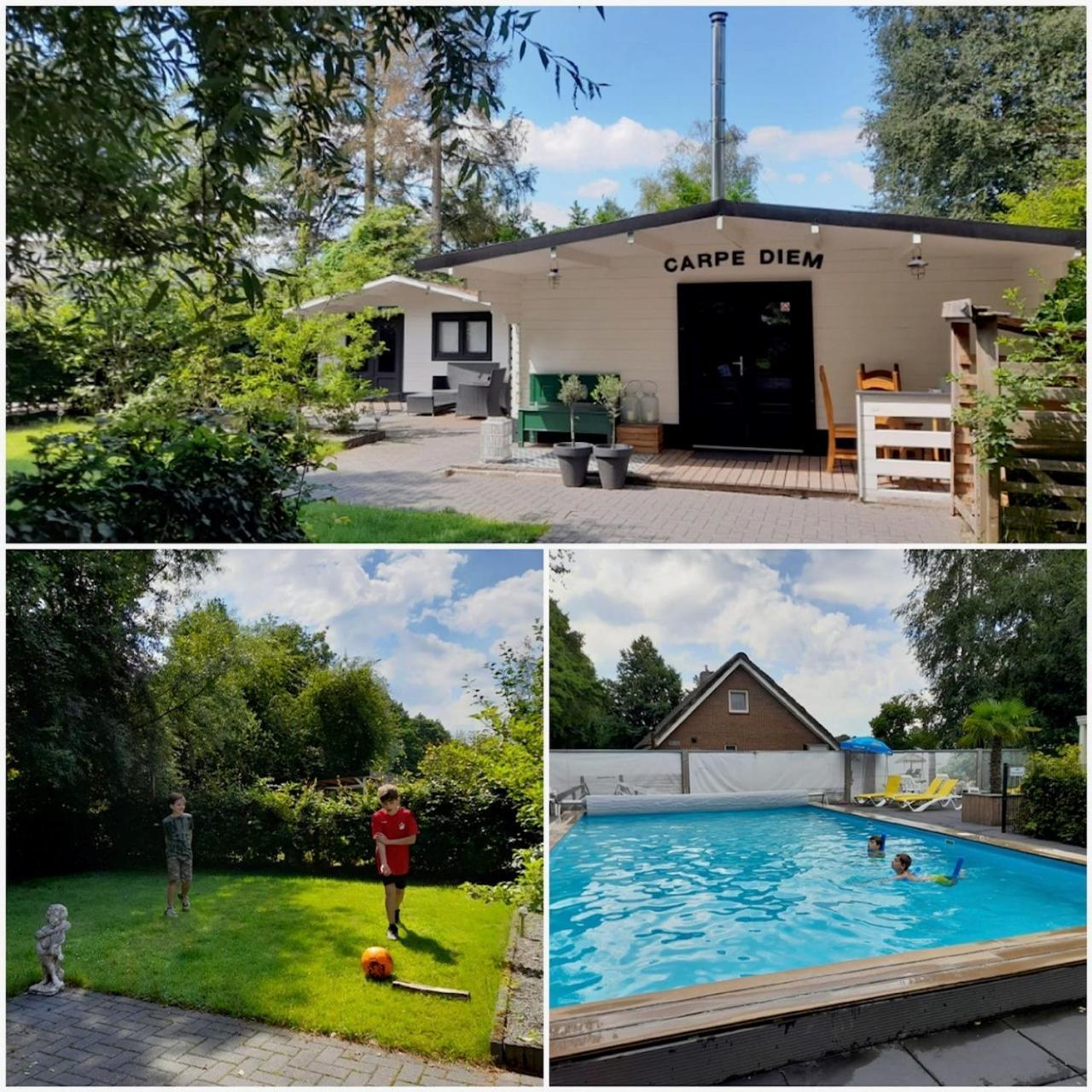 Carpe Diem, Het Ruime Chalet Met Houtkachel Nabij Wildlands Emmen Schoonebeek Eksteriør bilde